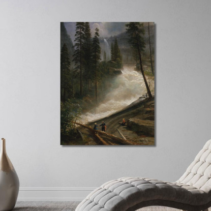 Cascate Del Nevada Yosemite Albert Bierstadt abr71 quadro stampato su tela