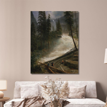 Cascate Del Nevada Yosemite Albert Bierstadt abr71 quadro stampato su tela