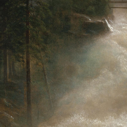 Cascate Del Nevada Yosemite Albert Bierstadt abr71 quadro stampato su tela