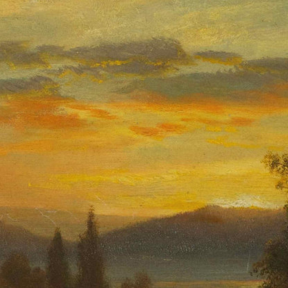 Sul Fiume Hudson Vicino A Irvington Albert Bierstadt abr76 quadro stampato su tela