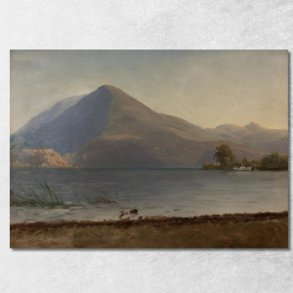 Sull'Hudson Albert Bierstadt abr77 quadro stampato su tela