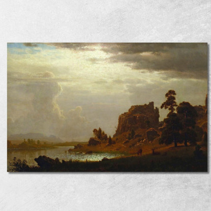 Sull'Acqua Dolce Vicino Alla Porta Del Diavolo Albert Bierstadt abr78 quadro stampato su tela