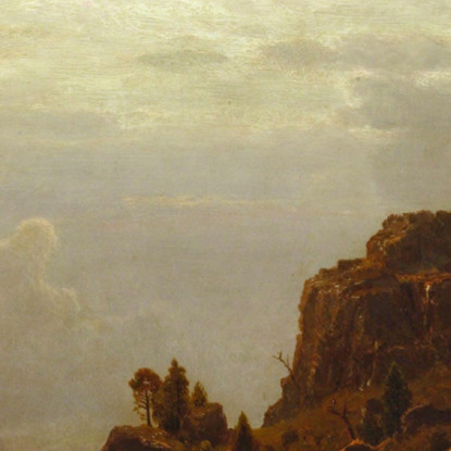 Sull'Acqua Dolce Vicino Alla Porta Del Diavolo Albert Bierstadt abr78 quadro stampato su tela