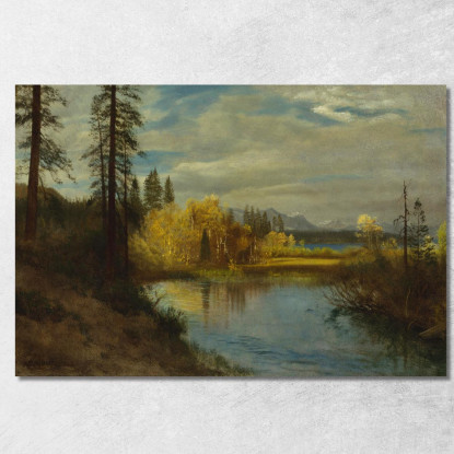 Uscita Al Lago Tahoe Albert Bierstadt abr79 quadro stampato su tela