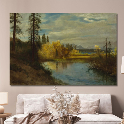 Uscita Al Lago Tahoe Albert Bierstadt abr79 quadro stampato su tela