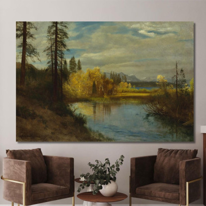 Uscita Al Lago Tahoe Albert Bierstadt abr79 quadro stampato su tela