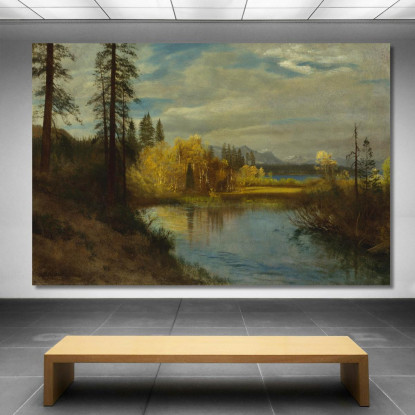 Uscita Al Lago Tahoe Albert Bierstadt abr79 quadro stampato su tela