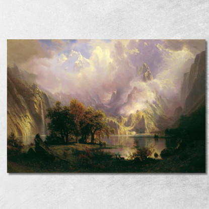Paesaggio Della Montagna Rocciosa Albert Bierstadt abr83 quadro stampato su tela