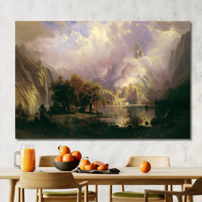 Paesaggio Della Montagna Rocciosa Albert Bierstadt abr83 quadro stampato su tela