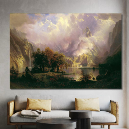Paesaggio Della Montagna Rocciosa Albert Bierstadt abr83 quadro stampato su tela