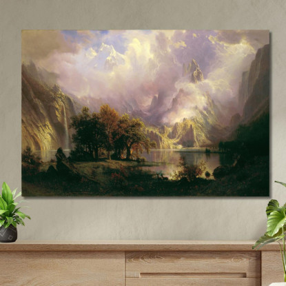Paesaggio Della Montagna Rocciosa Albert Bierstadt abr83 quadro stampato su tela