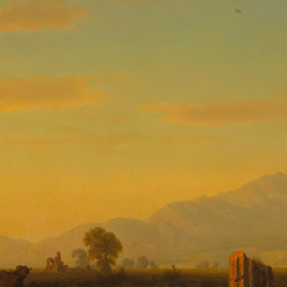 Rovine Di Paestum Albert Bierstadt abr85 quadro stampato su tela