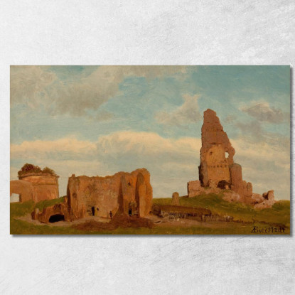 Rovine-Campagna Di Roma Albert Bierstadt abr86 quadro stampato su tela