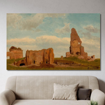 Rovine-Campagna Di Roma Albert Bierstadt abr86 quadro stampato su tela