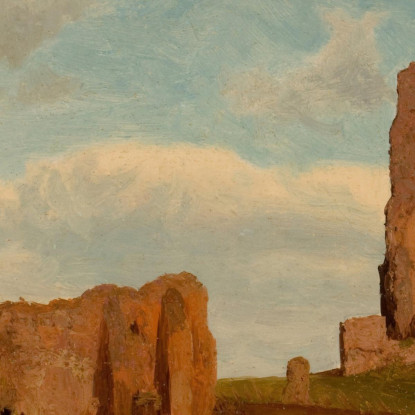 Rovine-Campagna Di Roma Albert Bierstadt abr86 quadro stampato su tela