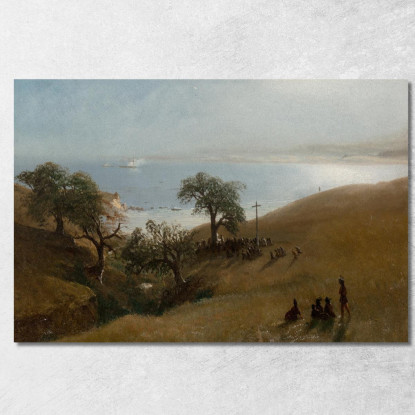Studio Per L'Ingresso A Monterey Albert Bierstadt abr92 quadro stampato su tela