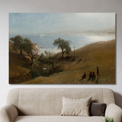 Studio Per L'Ingresso A Monterey Albert Bierstadt abr92 quadro stampato su tela