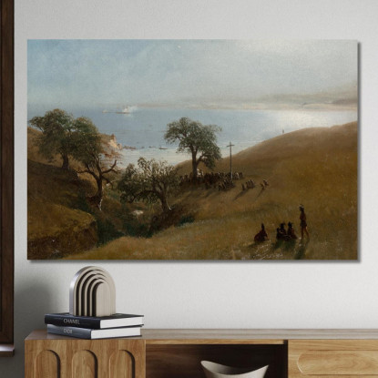 Studio Per L'Ingresso A Monterey Albert Bierstadt abr92 quadro stampato su tela