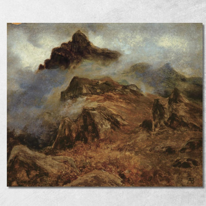Studio Delle Montagne Rocciose Albert Bierstadt abr97 quadro stampato su tela
