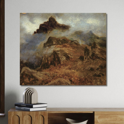 Studio Delle Montagne Rocciose Albert Bierstadt abr97 quadro stampato su tela