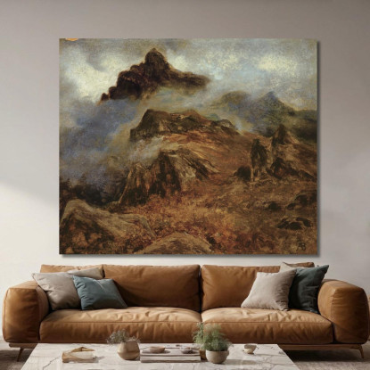 Studio Delle Montagne Rocciose Albert Bierstadt abr97 quadro stampato su tela