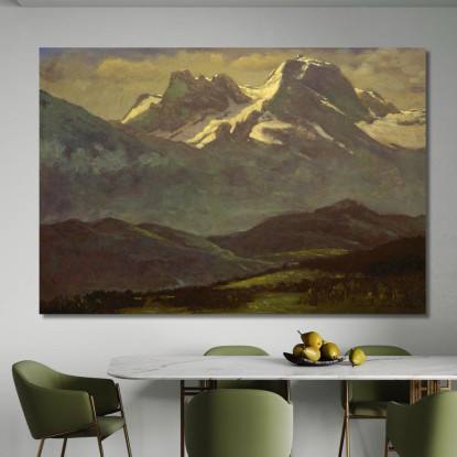 Neve Estiva Sulle Cime O Sulle Montagne Innevate Albert Bierstadt abr99 quadro stampato su tela