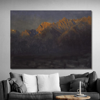 Alba Nelle Sierras Albert Bierstadt abr101 quadro stampato su tela