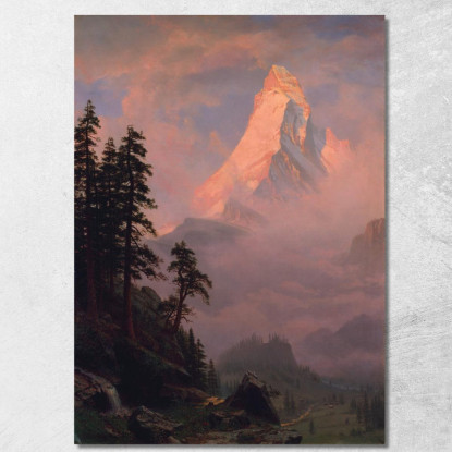 Alba Sul Cervino Albert Bierstadt abr102 quadro stampato su tela