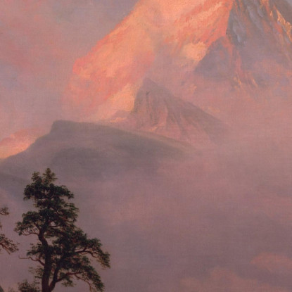 Alba Sul Cervino Albert Bierstadt abr102 quadro stampato su tela