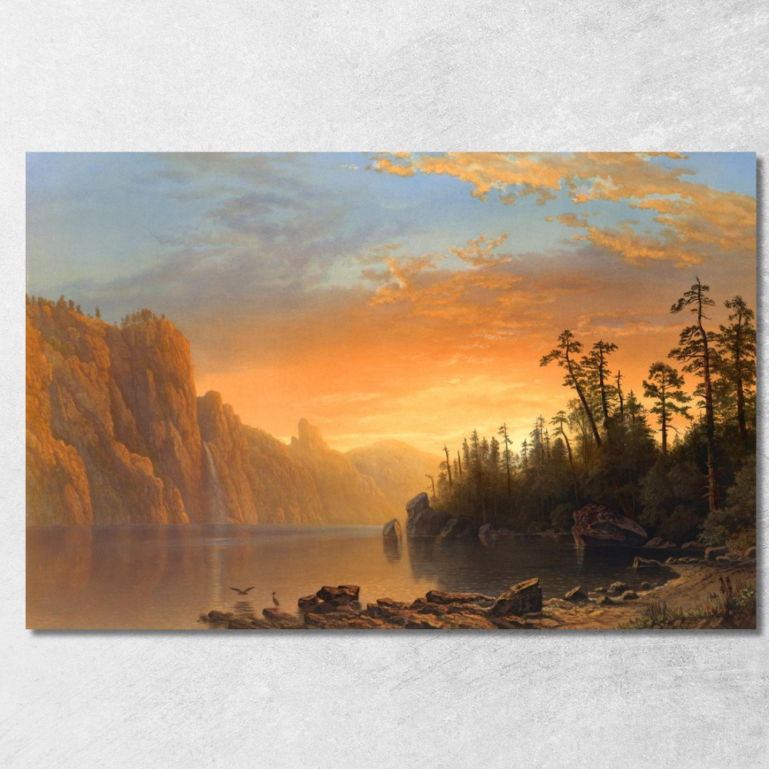 Tramonto In California Albert Bierstadt abr103 quadro stampato su tela