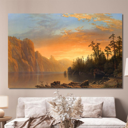 Tramonto In California Albert Bierstadt abr103 quadro stampato su tela