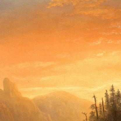 Tramonto In California Albert Bierstadt abr103 quadro stampato su tela