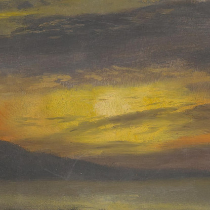 Tramonto Albert Bierstadt abr104 quadro stampato su tela