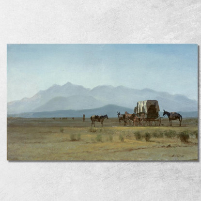 Il Carro Del Geometra Nelle Montagne Rocciose Albert Bierstadt abr105 quadro stampato su tela