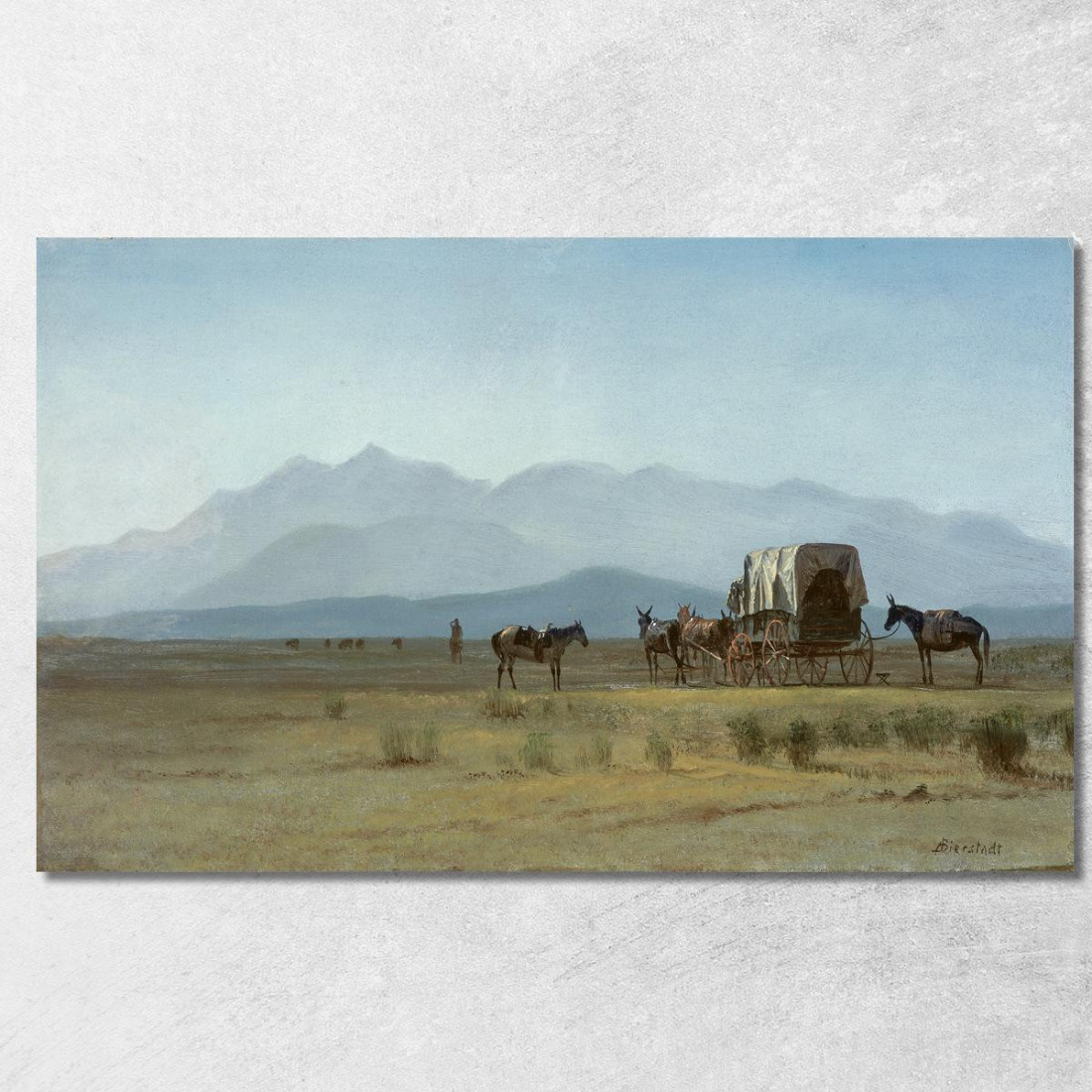 Il Carro Del Geometra Nelle Montagne Rocciose Albert Bierstadt abr105 quadro stampato su tela