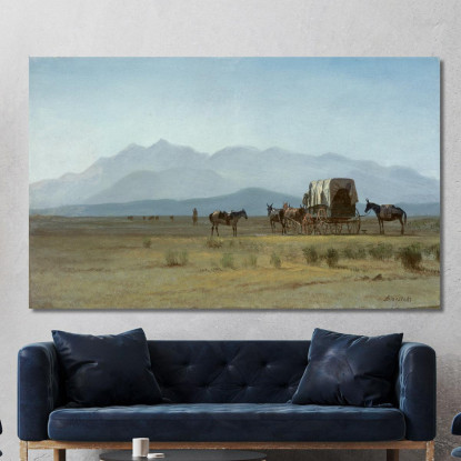 Il Carro Del Geometra Nelle Montagne Rocciose Albert Bierstadt abr105 quadro stampato su tela