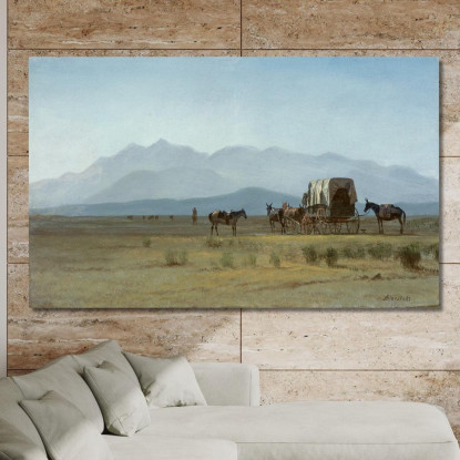 Il Carro Del Geometra Nelle Montagne Rocciose Albert Bierstadt abr105 quadro stampato su tela