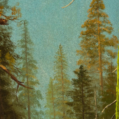 La Sequoia Gigante Grizzly Mariposa Grove California Albert Bierstadt abr107 quadro stampato su tela