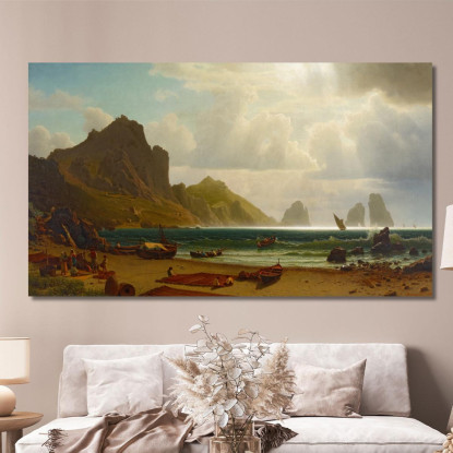 The Marina Piccola Capri Albert Bierstadt abr109 quadro stampato su tela