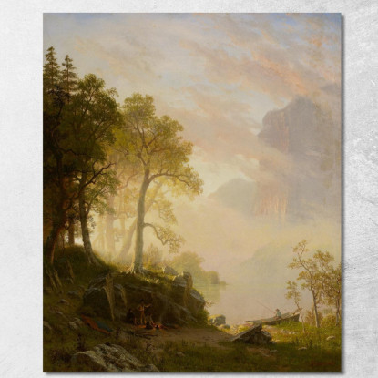 Il Fiume Merced Nello Yosemite Albert Bierstadt abr110 quadro stampato su tela