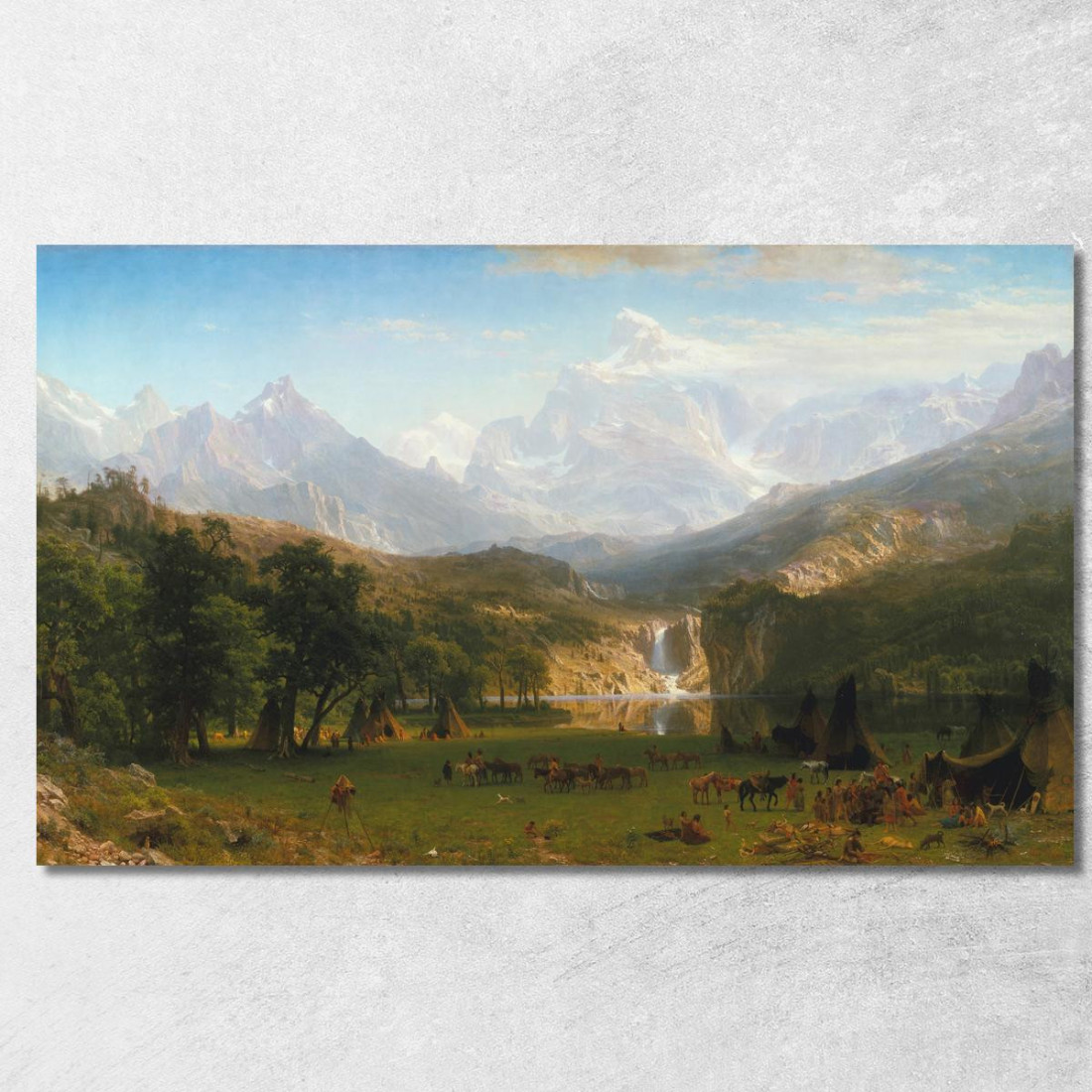 Il Picco Del Lander Delle Montagne Rocciose Albert Bierstadt abr111 quadro stampato su tela