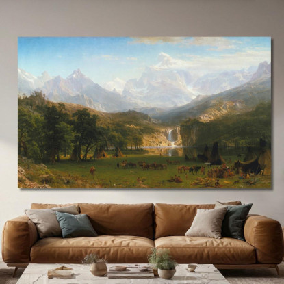 Il Picco Del Lander Delle Montagne Rocciose Albert Bierstadt abr111 quadro stampato su tela
