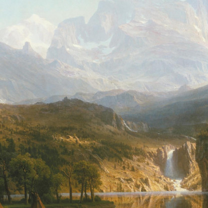 Il Picco Del Lander Delle Montagne Rocciose Albert Bierstadt abr111 quadro stampato su tela