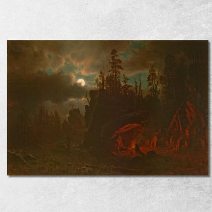 Il Campo Dei Cacciatori Albert Bierstadt abr112 quadro stampato su tela