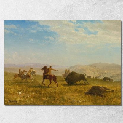 Il Selvaggio West Albert Bierstadt abr113 quadro stampato su tela