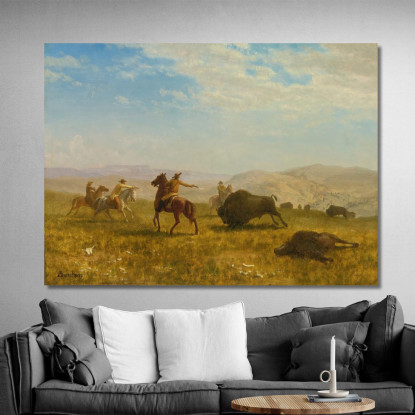Il Selvaggio West Albert Bierstadt abr113 quadro stampato su tela