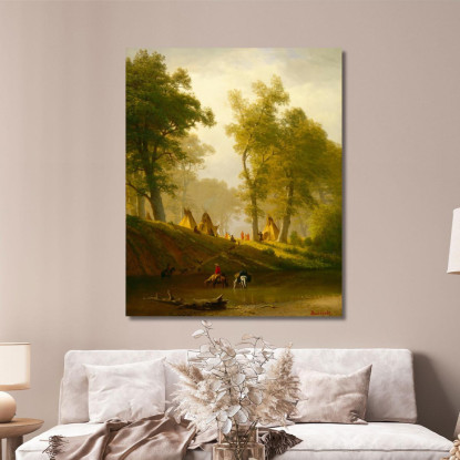 Il Fiume Wolf Kansas Albert Bierstadt abr114 quadro stampato su tela