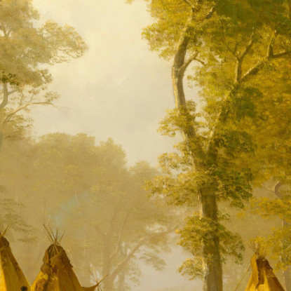 Il Fiume Wolf Kansas Albert Bierstadt abr114 quadro stampato su tela
