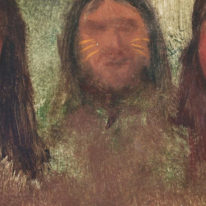 Tre Indiani Albert Bierstadt abr115 quadro stampato su tela