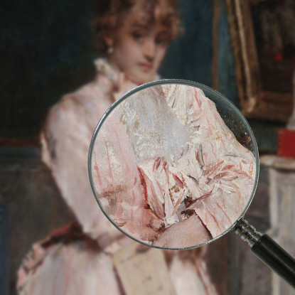 Giovane Donna Che Tiene Un Libro Alfred Stevens stal36 quadro stampato su tela